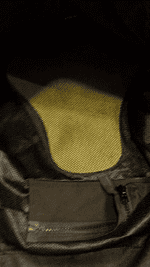 Men'S Motorcycle Black/Orange MESH Riding Jacket W/Removable RAIN Jacket Liner (XL Regular) - Image 3