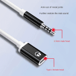 3.5Mm Male to Type-C Female Headphone Cable Converter Type-C Female Flat Head Earphone to round Head Adapter Cable - Image 6