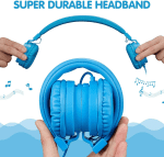 Kids Headphones for Boys Girls - Child Student Headset Wired Plug Toddler Earphones School Teen on Ear for Ipad | Computer | Smart Phone | Amazon Fire Tablet | Laptop | Plane Travel | Game, Blue - Image 5
