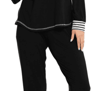 Pajamas Set Women’S Long Sleeve Sleepwear Soft Modal Classic Loungewear Pj Set