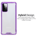 for Samsung Galaxy A72 Phone Case, Clear Slim Fit Lightweight Hard Cover TPU, Purple Bumper - Image 3