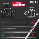 URBAN RIDE Enduro Motorcycle Jacket –CE Armor, Detachable Thermal Liner, Waterproof City & Canyon Riding Jacket - Image 7