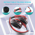 Foldable Lightweight Adjustable Wireless Bluetooth Headphones with Built-In Mic, Portable Headphone for Kids and Adults - Image 3