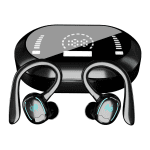 Electronics Gadgets  Wireless Bluetooth Earphone Large Digital Display Screen Light with Sports Touch- Type-C Bluetooth Earphone Bluetooth 5.3 A284 Black Free Size - Image 9