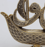 Islamic Turkish Table Decor Showpiece Gift Sculpture Figure Arabic Waw Sailboat 99 Names of Allah (Gold) - Image 5