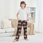 Fire Truck Pattern Pajama Pants for Boys Soft Pajama Pants Kids Long Pj Pants M - Image 6