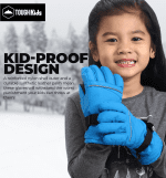 Kids Snow Gloves - Ski & Snowboarding Waterproof Insulated Winter Gloves for Girls, Boys & Toddlers - Image 6