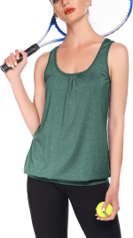 Workout Tops for Women Yoga Tank Top Loose Fit Racerback Tops Sleeveless round Neck Athletic Tank Top - Image 2