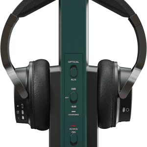 Wireless Headphones for TV Watching with 2.4G Digital RF Transmitter Charging Dock Hi-Fi Soft Over-Ear Headset