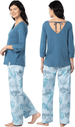Margaritaville Pajama Set for Women - Womens Pjs Sets - , Blue L 12-14 - Image 3