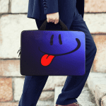 Smile 14 15 15.4 15.6 Inch Laptop Handle Bag Computer Protect Case Pouch Holder Notebook Sleeve Neoprene Cover Soft Carring Travel Case for Dell Lenovo Toshiba HP Chromebook ASUS Acer ICB-05 - Image 2