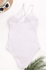 Womens High Waisted Swimsuits Sports Bathing Suits Cutout Crop Swimwear Strappy Bikini Sets - Image 6