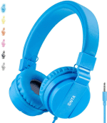 Kids Headphones for Boys Girls - Child Student Headset Wired Plug Toddler Earphones School Teen on Ear for Ipad | Computer | Smart Phone | Amazon Fire Tablet | Laptop | Plane Travel | Game, Blue