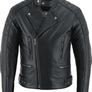 Men'S Motorcycle Motorbike Premium Quality Leather Jacket Distress Zip up CE Approved Protection Jacket New