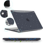 Compatible with Macbook Air 13 Inch Case 2022 2021 2020 2019 2018 Release A2337 M1 A2179 A1932 Touch ID, Glitter Plastic Laptop Hard Shell Case + Keyboard Cover +Screen Protector, Sparkly Black - Image 4