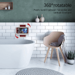 Upgraded Shower Phone Holder Waterproof Wall Mount Case for Bathroom, 360° Rotation Anti-Fog Touch Screen, Compatible with 4" - 7" Cell Phones (White) - Image 7