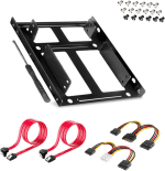 Dual SSD/HDD Metal Mounting Bracket Kit 2.5 to 3.5, Convert Any 2.5 Inch Solid State Drive/Hdd into One 3.5 Inch Drive Bay
