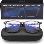 Stylish Blue Light Blocking Glasses - Lightweight Eyeglasses Filter Blue Ray Computer Game Glasses W/Case