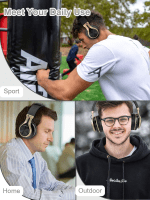 Wireless Bluetooth Headphones over Ear, Long Battery Life Stereo Deep Bass Headset with Mic Wireless and Wired Headphones for Iphone Computer TF Card Slot Teens Boys Men Adults - Black Gold - Image 7