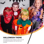 Halloween Witch Broom, Broom Props Witch Broom Witch Halloween Costume Party Decor for Teen Prop 1Pc (Black) - Image 5