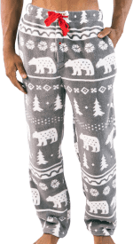 Men'S Fleece Pajama Pants, Nordic Fleece Pajama Bottoms for Men, Warm Pajama Pants