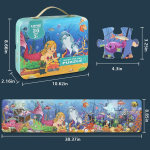 Kids Puzzles for Age 3-8, 36 Piece Mermaid Floor Puzzle Children Puzzles for Boys and Girls and Educational Toys Jigsaw Puzzles Raising Children Recognition & Memory Skill Practice - Image 4
