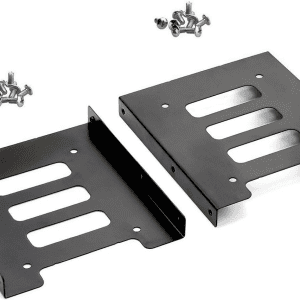 HDD SSD Mounting Bracket 2.5 to 3.5 Adapter Hard Drive Holder (Single Drive, Pack of 2)