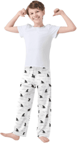 Boys Pajama Pants Shark Fin Lounge Pants Super Soft Pajama Bottoms with Pockets, L - Image 2