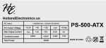 Holland ATX Power Supply Unit - PS500R1 - 500W - 120Mm Ball Bearing Fan - Black with Color - Image 4