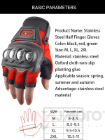 Mens Half Finger Motorcycle Gloves Touchscreen with Hard Knuckle for Adult Sports Motorbike BMX ATV MTB Motocross Riding Driving Cycling Biker Moto Racing Gloves (Green,Medium) - Image 5