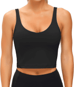 Women'S Tank Top Padded Sports Bra Running Workout Yoga Crop Top