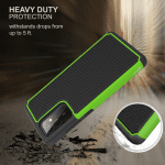 for Samsung Galaxy A72 Case, Slim Rugged Grip Hard Phone Cover, Green - Image 4