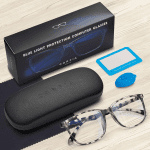 Stylish Blue Light Blocking Glasses - Lightweight Eyeglasses Filter Blue Ray Computer Game Glasses W/Case - Image 6