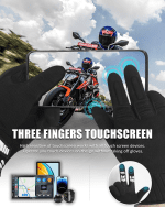 Motorcycle Gloves for Men Women, Touchscreen Riding Motorcycle Gloves with TPR Palm Pad and Hard Knuckles (Tips: Gloves Run Small, Please Choose One or Two Sizes Larger than Usual Size) - Image 5