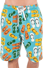 Pajama Shorts for Men, Men'S Pajama Bottoms, Sleepwear, Summer, Boating, Beach (Flip Flops, Large)