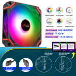 ARGB Fans,120Mm Case Fan,Addressable RGB High Performance PC Fan,4Pin PWM with 3Pin ARGB SYNC (WY-02S, Red, 1) - Image 3