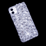 Compatible with Iphone 14 Case for Women Girls 3D Glitter Sparkle Bling Case Luxury Shiny Crystal Rhinestone Diamond Bumper Clear Gems Cute Glitter Case for Iphone 14，Purple - Image 13