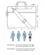 Chevron Style Fabric Laptop Sleeve Case Cover Bag with Shoulder Strap for 13-13.3 Inch Macbook Pro, Macbook Air, Notebook Computer, Hot Blue - Image 2