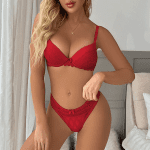 Women'S Sexy Simulation Silk Lingerie Set Small Chest Large Steel Ring Gathered Chest Pad Underwear Fun Set Underwear for Women - Image 3