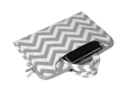 Chevron Style Fabric Laptop Sleeve Case Cover Bag with Shoulder Strap for 13-13.3 Inch Macbook Pro, Macbook Air, Notebook Computer, Hot Blue - Image 6