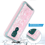 Moto G Play 2021 Case,  Graphic Design Shockproof Impact Resistant Protective Full-Body Rugged Clear Hybrid Bumper Case for Moto G Play 2021 (Pink Shell) - Image 4