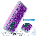 Moto G Play 2021 Case,  Graphic Design Shockproof Impact Resistant Protective Full-Body Rugged Clear Hybrid Bumper Case for Moto G Play 2021 (Purple Shell) - Image 4