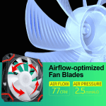 ARGB Fans,120Mm Case Fan,Addressable RGB High Performance PC Fan,4Pin PWM with 3Pin ARGB SYNC (WY-02S, Red, 1) - Image 6