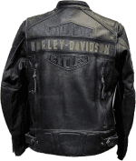 Men'S Original Black Passing Link Motorcycle Cowhide Distressed Leather Jacket with Dual Vents | Black Leather Biker Jacket