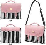 Computer Bags for Women, Laptop Bag 14 Inch, Laptop Case with Trolley Sleeve, Pink Messenger Bag, Super Cute Laptop Sleeve - Image 3