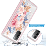 Samsung Galaxy S21 plus 5G Case,  Graphic Design Shockproof Impact Resistant Protective Full-Body Rugged Clear Hybrid Bumper Case for Samsung Galaxy S21 plus 5G (Pink Flower) - Image 5