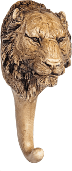 Tiger Head Shaped Single Hook Hanger Rustic Animal Coat Hat Towel Key Holder Hooks Decorative for Wall (Tiger)