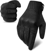 Motorcycle Gloves for Men Women, Touchscreen Riding Motorcycle Gloves with TPR Palm Pad and Hard Knuckles (Tips: Gloves Run Small, Please Choose One or Two Sizes Larger than Usual Size)