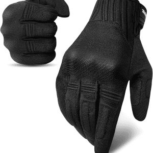 Motorcycle Gloves for Men Women, Touchscreen Riding Motorcycle Gloves with TPR Palm Pad and Hard Knuckles (Tips: Gloves Run Small, Please Choose One or Two Sizes Larger than Usual Size)
