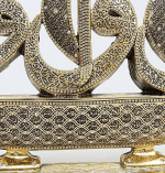 Islamic Turkish Table Decor Showpiece Gift Sculpture Figure Arabic Waw Sailboat 99 Names of Allah (Gold) - Image 4